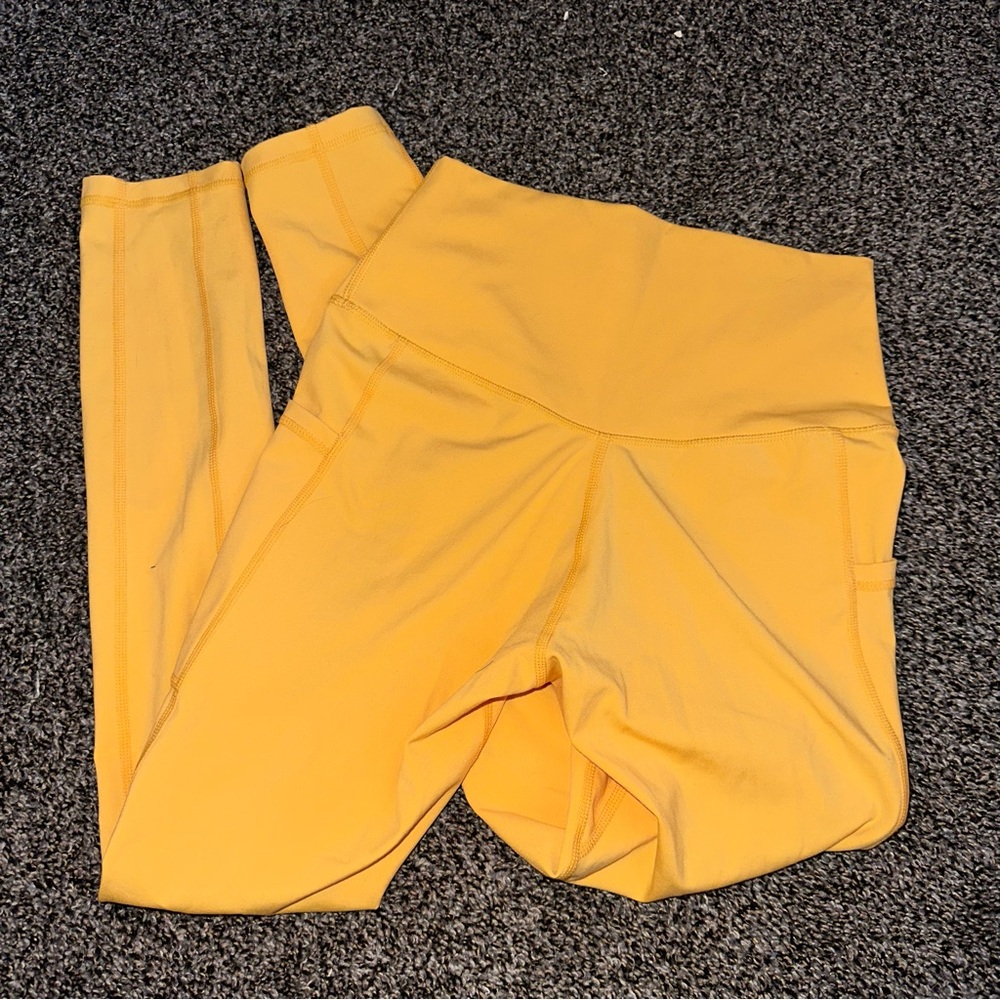 Yellow High-Waisted Leggings